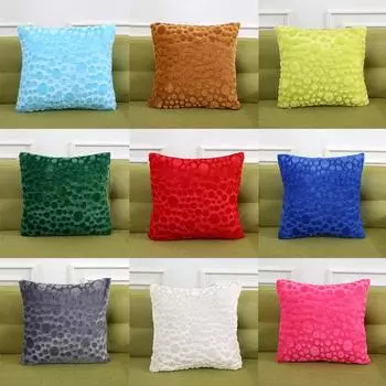 Симпатичная наволочка для кровати, мягкая пушистая наволочка, квадратная подушка, новый декор для дома белый