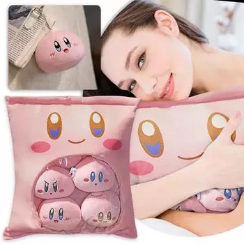 Симпатичная плюшевая игрушка, милая плюшевая игрушка-подушка, плюшевая подушка для обнимания с милым плюшевым кулоном из 6 предметов, подарки на день рождения для девочек и мальчиков