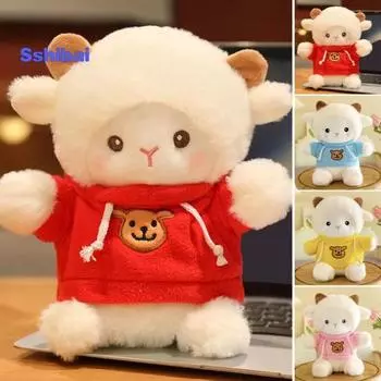 Симпатичная плюшевая игрушка-овечка, мягкая пушистая ПП-хлопковая плюшевая игрушка-ягненок, детская комфортная кукла, украшение для дома, подарок на день рождения подруге 23cm синий