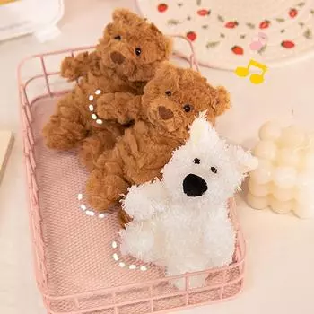 Симпатичная плюшевая мультяшная игрушка West Highland Dog Барселона Медведь Кукла Кулон Брелок 11.5cm белый