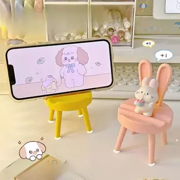 Симпатичная подставка для стула, настольного телефона, офисной подставки для планшета, ленивой подставки для часов и телевизора 5pcs розовый