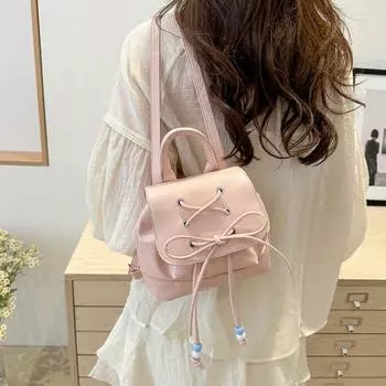 Симпатичная сумка через плечо в балетном стиле с бантом, школьная сумка, портативный рюкзак с бантом для женщин белый