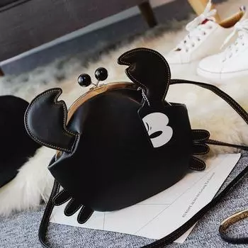 Симпатичная сумка-краб через плечо, новая женская мода, мультяшный одно плечо, карман с зажимом, индивидуальная сумка через плечо для вечеринок и путешествий, тренд