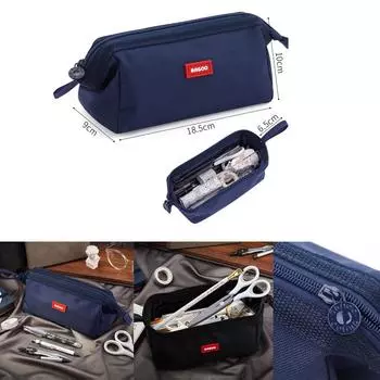 Симпатичная сумка-пенал большой емкости для средней школы, офиса, студентки чёрный