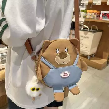 Симпатичная сумка Samll, женская сумка через плечо, мультяшная сумка через плечо, студенческая сумка через плечо чёрный