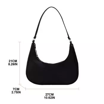 Симпатичная сумка-тоут Hobo для женщин, маленькая нейлоновая сумка через плечо, мини-клатч бежевый