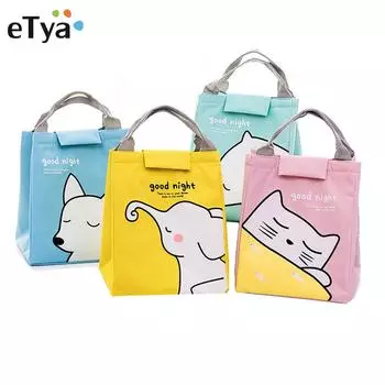 Симпатичная сумка-тоут с героями мультфильмов, сумки-боксы для завтрака, модная термосумка для обеда для женщин, мужчин и детей, дорожная сумка-холодильник с фруктами и едой для пикника, чехол