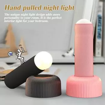 Симпатичная светодиодная настольная лампа забавный пенис ночник мягкий свет без мерцания розовый