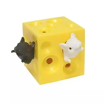 Симпатичная сырная мышь, креативная, хитрая, страшная, музыкальная декомпрессионная игрушка One Size жёлтый