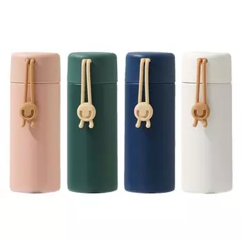 Симпатичная термокружка, высококачественная кружка для воды из нержавеющей стали с надписью, свежий и простой, портативный студенческий чайник 260ml