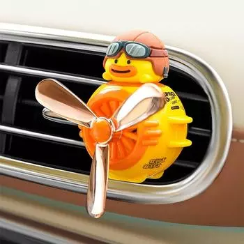 Симпатичная утка-пилот, автомобильный освежитель воздуха, автомобильный диффузор, вращающийся пропеллер, мультяшный автомобильный вентилятор, креативное украшение для автомобильных духов для автомобилей, вентиляционное отверстие розовый