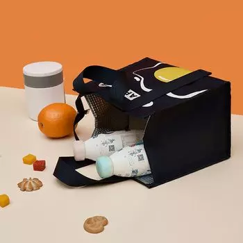 Симпатичная водонепроницаемая квадратная большая сумка для ланча из Оксфорда, термосумка для еды, чехол для бутылки молока зелёный