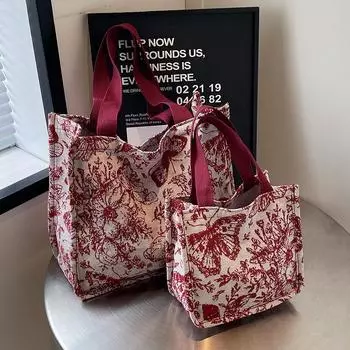 Симпатичная вязаная сумка через плечо для женщин Niche design 2024 года, универсальная сумка-тоут для покупок большой вместимости, женская сумка