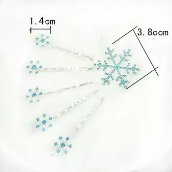 Симпатичная заколка для девочек, расческа, заколка для волос принцессы, ювелирные изделия с кристаллами, заколка для волос в виде снежинки