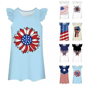 Симпатичное детское платье для повседневных игр с детским платьем с развевающимися рукавами 100 бежевый