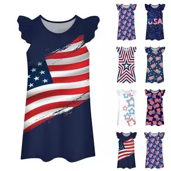 Симпатичное детское платье для повседневных игр с детским платьем с развевающимися рукавами 100 чёрный