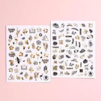 Симпатичное граффити Украшение ногтей Красиво Изысканные ногти Искусство Совет Украшение 2D Наклейка A