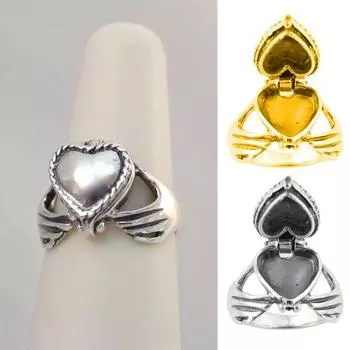 Симпатичное кольцо, долговечное, износостойкое, нарядное US 10 серебряный