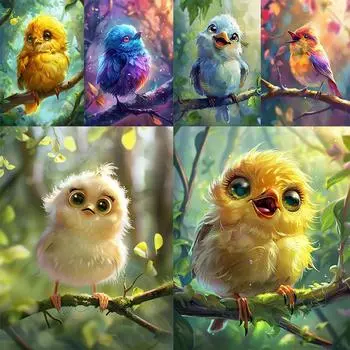 Симпатичное маленькое животное своими руками алмазная картина Full Round 20x30CM