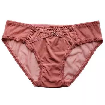 Симпатичное нижнее белье без следов, сетчатые прозрачные кружевные трусики, женские трусы с низкой посадкой, тонкие One Size чёрный