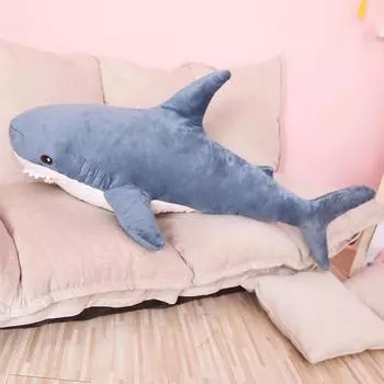 Симпатичные акулы куклы Sea Jaws Подушка Мягкие плюшевые игрушки 60CM синий