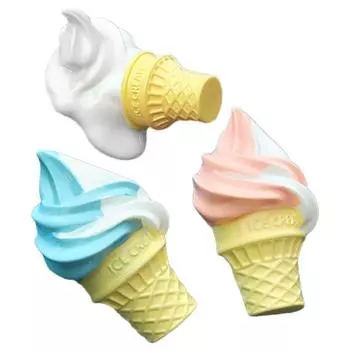 Симпатичные аксессуары для мотоциклов, имитация падающего мороженого, дизайн, украшение, веселая кепка мотоцикла, уникальное забавное украшение для розовый