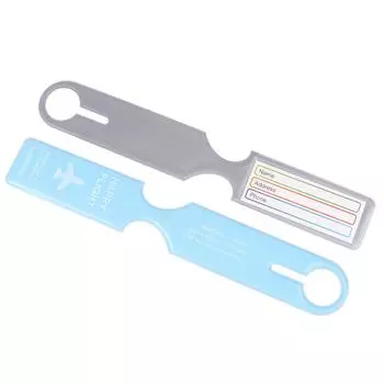 Симпатичные бирки для багажа, ремни для чемодана, идентификатор имени, адрес, бирки для багажа, бирки для самолета, ПВХ-аксессуары белый