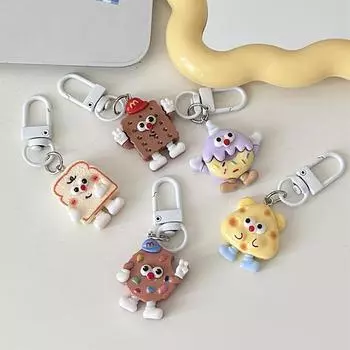 Симпатичные брелки для ключей в виде печенья в виде руки и ноги, сырные украшения в виде сумки для печенья, креативные забавные аксессуары, подарок для лучшей подруги as the picture