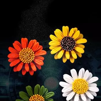 Симпатичные булавки брошь подсолнух для хиджаба шляпы платье или сумки ювелирные аксессуары оранжевый