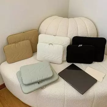 Симпатичные чехлы для ноутбуков, чехлы для переноски 11, 12, 13, 14 дюймов, компьютерные сумки для Macbook, iPad 9,7, 10,2, 10,9 дюймов, аксессуары для HP Lenovo Shell S белый