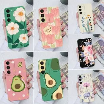 Симпатичные чехлы с авокадо для Samsung Galaxy S20 S21 FE S22 S23 + Ultra Note 10 20, мягкая противоударная квадратная задняя крышка для Samsung Galaxy Phone, бамперы Fundas Samsung Note 10 Lite