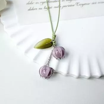 Симпатичные цветы тюльпана ремешок для мобильного телефона женский брелок кулон кулон нефритовый кулон небольшой кулон цепочка для мобильного телефона белый