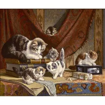 Симпатичные кошки Алмазные картины Вышивка крестом Алмазная вышивка 20X30CM