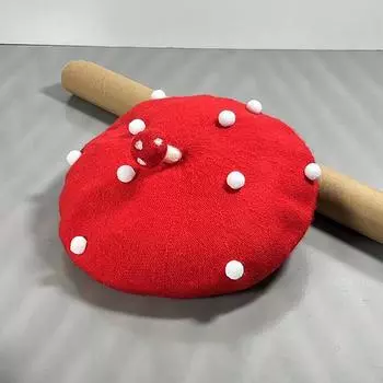 Симпатичные красно-белые грибы Дизайн Девушки Дамы Художник Шляпа Шерстяные вязаные береты Шапки