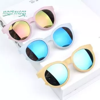 Симпатичные матовые детские солнцезащитные очки для малышей — светоотражающие анти-УФ-очки, идеальный подарок для детей H