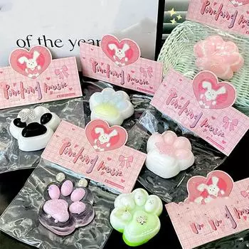 Симпатичные мини-игрушки для сдавливания, эмуляция мультяшных игрушек для снятия стресса, креативные медленные отскоки, декомпрессионные артефакты в виде кошачьих когтей