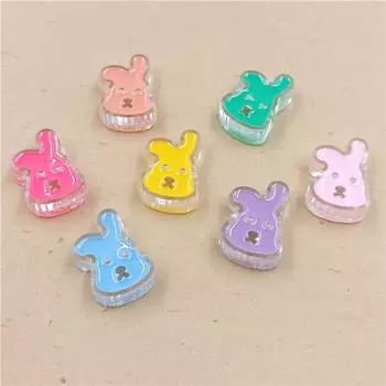 Симпатичные модные акриловые 5 шт., браслет для изготовления ювелирных изделий, ожерелье, кролик, форма солнца, свободные бусины, креативные подвески, капельное масло, материал Sun зелёный