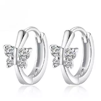 Симпатичные модные сверкающие классические серьги-гвоздики с бабочками из циркония для женщин, ослепительные женские элегантные аксессуары, ювелирные изделия, неподвластные времени