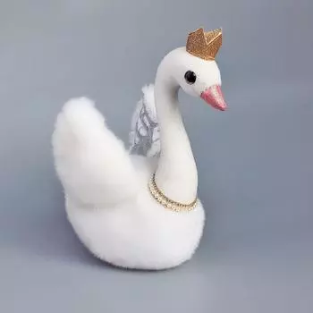 Симпатичные мультяшные плюшевые игрушки Лебедь, украшение для дома, подарки для девочек 23cm белый