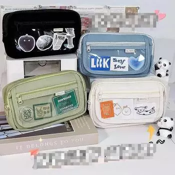 Симпатичные пеналы большой емкости, многослойные многофункциональные пеналы, студенческая ручка, пенал, школьные канцелярские принадлежности