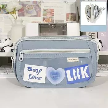 Симпатичные пеналы большой емкости, многослойные многофункциональные пеналы, студенческая ручка, пенал, школьные канцелярские принадлежности 20*5.5*11cm