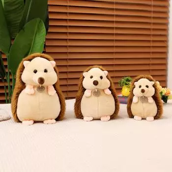 Симпатичные плюшевые игрушки-ёжики, забавные детские плюшевые подарки, кукла-животное для детей, мальчиков, младенцев, подарки на день рождения 18cm