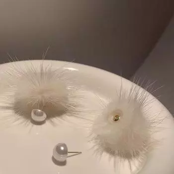 Симпатичные плюшевые жемчужные персонализированные геометрические серьги в подарок