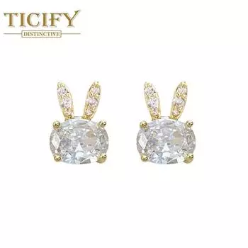 Симпатичные серьги-кролики, легкие, роскошные, нишевые, бархатные, с температурой, ювелирные изделия для ушей белый