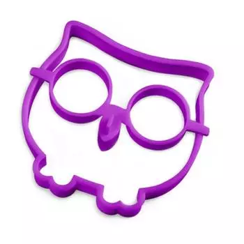 Симпатичные силиконовые милые яйца совы жареные в форме формы формирователь кольцо кухонный гаджет инструмент для приготовления пищи фиолетовый