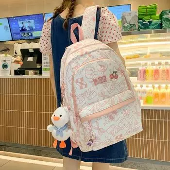 Симпатичные сумки для учеников старших классов средней школы, рюкзак для начальной школы