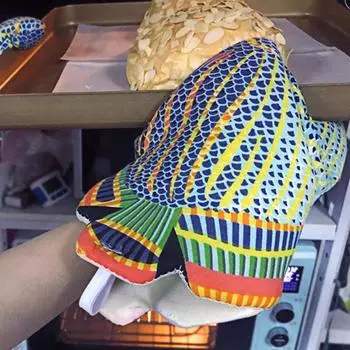 Симпатичные жаропрочные перчатки для духовки, дышащие, толще