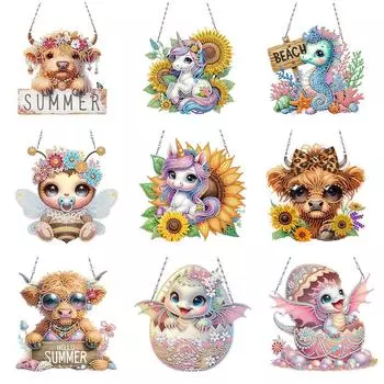 Симпатичные животные алмазная живопись подвесные украшения комплект украшения спальни YH57