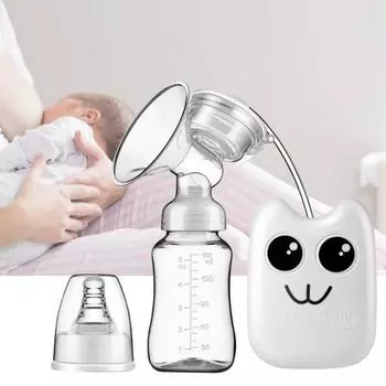 Симпатичный электрический молокоотсос, 3 цвета, регулируемый, бесшумный синий