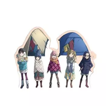 Симпатичный аниме-лагерь для отдыха YuruCamp, стенд, модель, коллекция тарелок, Шима Рин, Кагамихара Надешико, Инуяма, Аой, фигурки, стенди 1